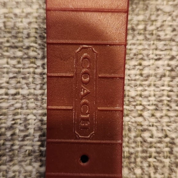 COACH WATCH W502B QUARTZ DATE LEATHER STRAP WORKING WITH BOX  Vintage COACH Wristwatch
